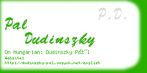 pal dudinszky business card